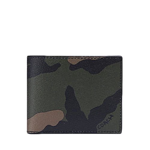 camo coach wallet